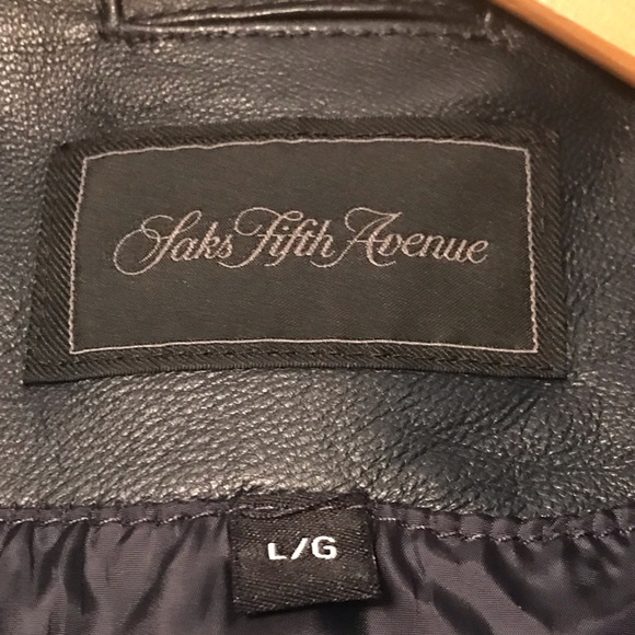 Saks Fifth Ave Leather Puffer - Picture 5 of 10